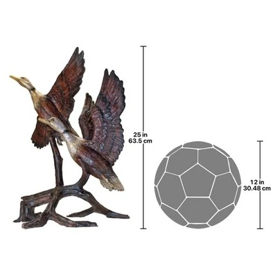 Design Toscano Steep Climbing Ducks Cast Bronze Garden Statue - Image 3