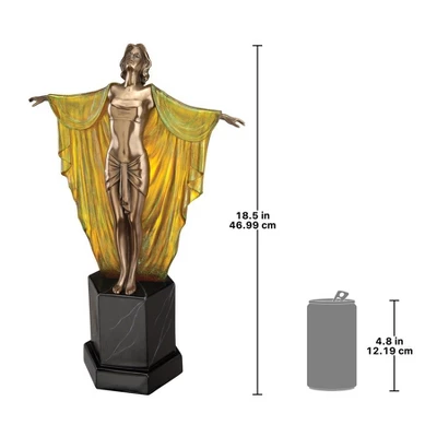 Design Toscano Majestic Maiden Art Deco Illuminated Sculpture 1 Design Toscano Majestic Maiden Art Deco Illuminated Sculpture