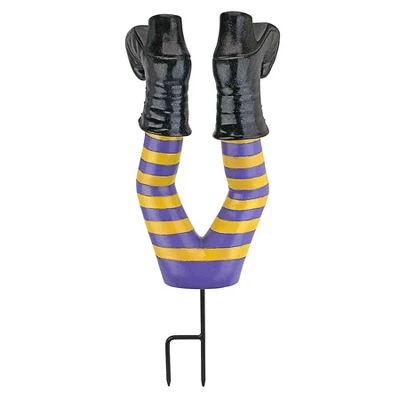 Design Toscano Crash Landing Wicked Witch Legs Garden Stake Statue - Image 4