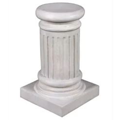 Design Toscano Classical Greek Fluted Garden Statuary Pedestal: Small