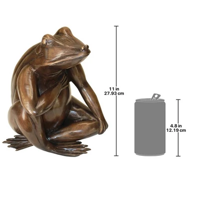 Design Toscano Forever In My Heart: Frog Cast Bronze Garden Statue - Image 2