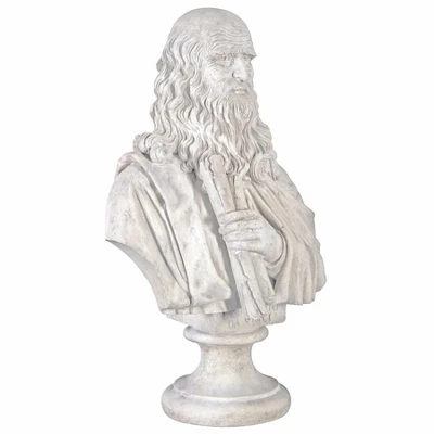 Design Toscano Leonardo Da Vinci Grand-Scale Sculptural Bust 2 Design Toscano Leonardo Da Vinci Grand-Scale Sculptural Bust - Image 2