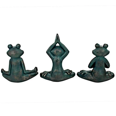 Design Toscano Relax, Renew And Ribbit Zen Garden Frog Statues - Image 3