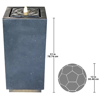 Design Toscano Modern Columnar Bubbling Garden Fountain - Image 2