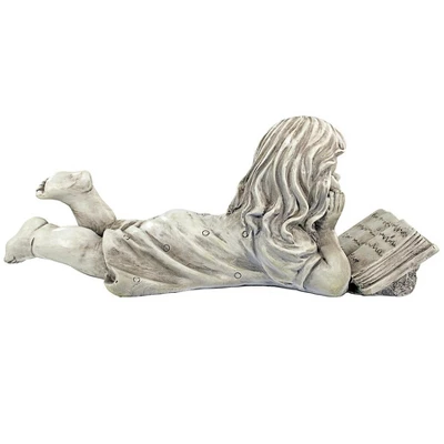Design Toscano Backyard Scholar Little Girl Reading Garden Statue - Image 3