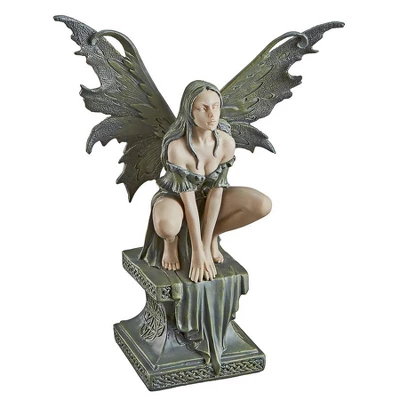 Design Toscano Celtic Inspired Fairy's Perilous Perch Garden Statue: Medium