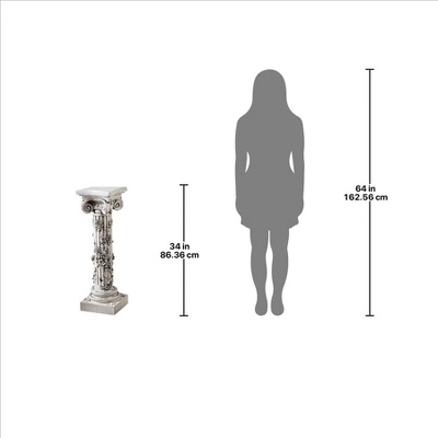 Design Toscano The Rose Garland Sculptural Pedestal - Image 3