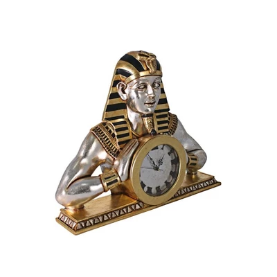 Design Toscano Temple Of Heliopolis: Egyptian Mantel Clock Statue