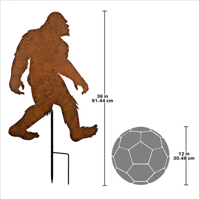 Design Toscano Bigfoot Spotted Metal Silhouette Yeti Garden Stake - Image 7