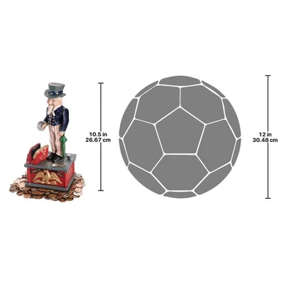 Design Toscano Uncle Sam Cast Iron Mechanical Bank
