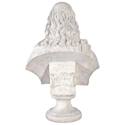 Design Toscano Leonardo Da Vinci Grand-Scale Sculptural Bust 4 Design Toscano Leonardo Da Vinci Grand-Scale Sculptural Bust - Image 4