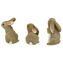 Design Toscano The Bunny Den, Garden Rabbit Statues, Set Of 3 - Brown -Design Toscano GUEST a577656e 69c8 44c0 afd3 05be9ec494b2