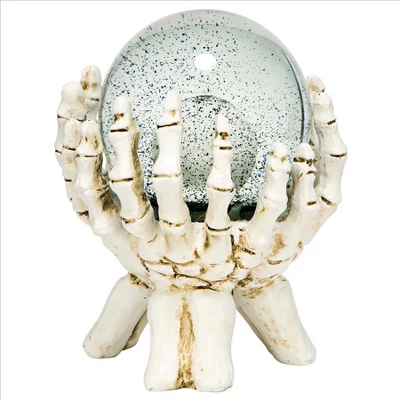 Design Toscano All-Seeing Eye Of The Skeleton Water Globe Statue - Image 4