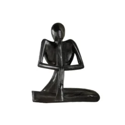 Design Toscano Authentic Foundry Iron Balinese Yogi: Meditation Iron Sculpture