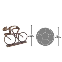 Design Toscano The Champion Cyclist Cast Metal Bike Racer Statue