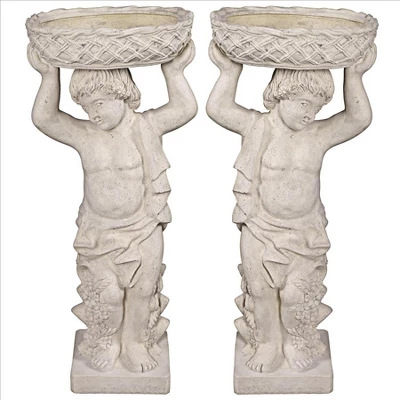 Design Toscano Young Bacchus With Basket Planters Garden Statues: Set Of Two - Image 8