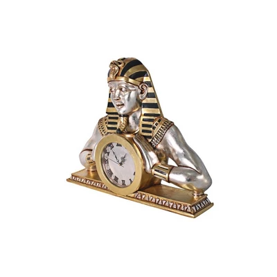 Design Toscano Temple Of Heliopolis: Egyptian Mantel Clock Statue - Image 2