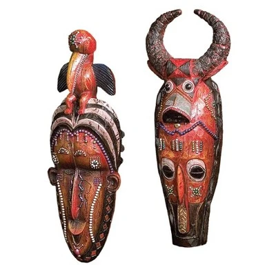Design Toscano Masks Of The Congo Wall Sculptures: Set
