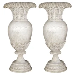 Design Toscano Versailles Floral Oviform Urn: Set Of Two