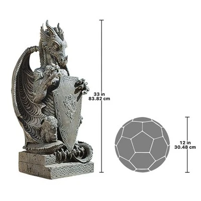 Design Toscano The Grande Dragon Sentinel Sculpture - Image 2