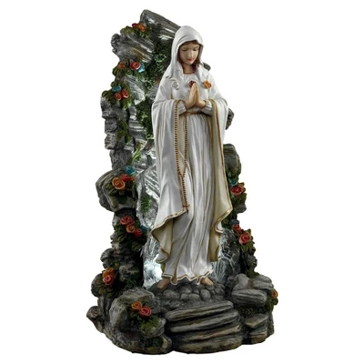 Design Toscano Blessed Virgin Mary Illuminated Garden Grotto Sculpture - Multicolored - Image 2