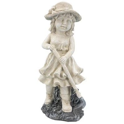 Design Toscano Young Gardener Girl Statue: Rebecca Medium 1 Design Toscano Young Gardener Girl Statue: Rebecca Medium