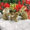 Design Toscano The Bunny Den, Garden Rabbit Statues, Set Of 3 - Brown