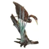 Design Toscano Fishing Heron In Reeds Cast Bronze Garden Statue