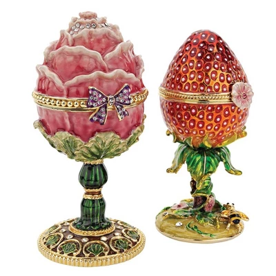 Design Toscano Gardens Treasures Romanov Style Enameled Eggs: Set Of Two