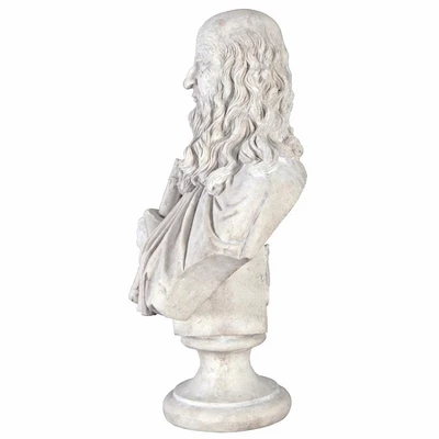 Design Toscano Leonardo Da Vinci Grand-Scale Sculptural Bust 5 Design Toscano Leonardo Da Vinci Grand-Scale Sculptural Bust - Image 5