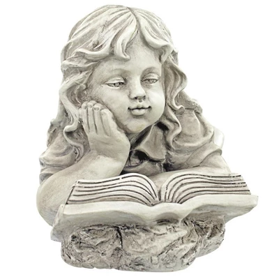 Design Toscano Backyard Scholar Little Girl Reading Garden Statue - Image 2