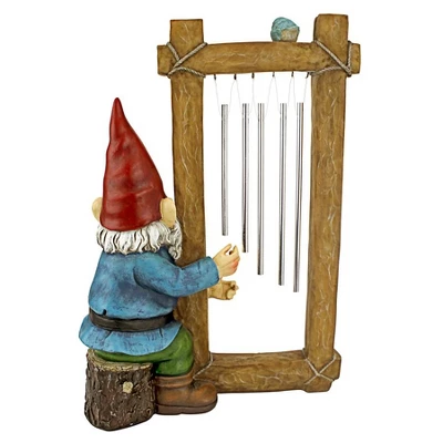 Design Toscano Ringing His Chimes Garden Gnome Statue - Multicolored - Image 3