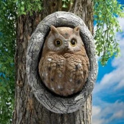 Design Toscano Octavius Knothole Owl Tree Sculpture - Multicolored