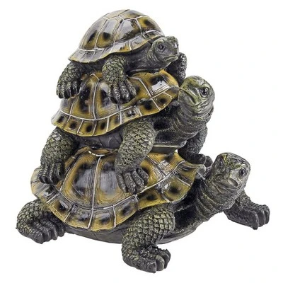 Design Toscano Three's A Crowd Stacked Turtle Statue - Image 2