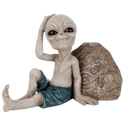 Design Toscano Surfer Dude Out-of-this-World Alien Statue