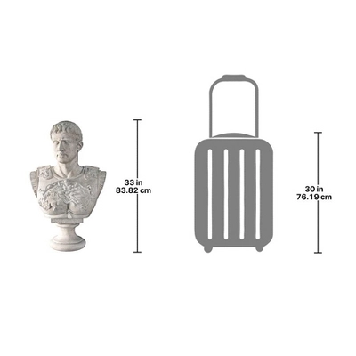 Design Toscano Caesar Augustus Of Prima Porta Grand-Scale Sculptural Bust - Image 7