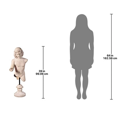 Design Toscano Torso Of Hermes Life-Size Sculpture - Image 8