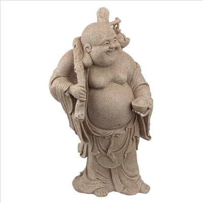 Design Toscano Wandering Happy Hotei Buddha Statue - Image 3