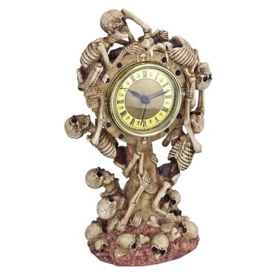 Design Toscano Skeleton Crew Sculptural Mantel Clock