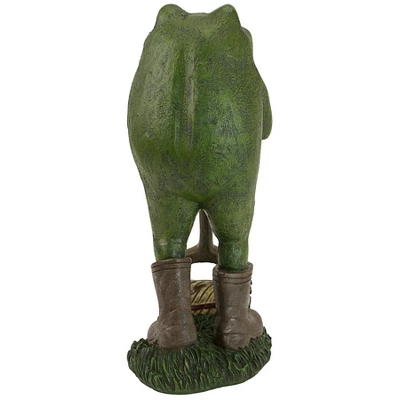 Design Toscano Moses The Garden Toad Lawn Mower Frog Statue - Image 4