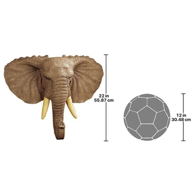 Design Toscano Lord Earl Houghton's Elephant Wall Sculpture - Image 2