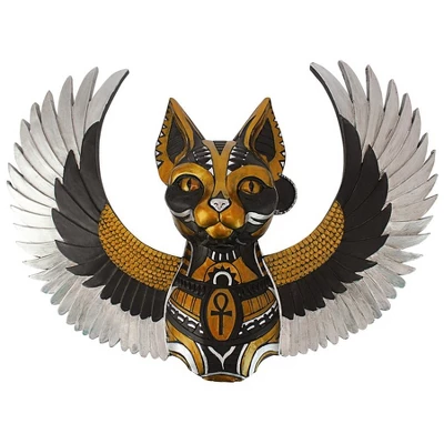 Design Toscano Goddess Bastet, Winged Protector Of The People Cat Wall Sculpture 1 Design Toscano Goddess Bastet, Winged Protector Of The People Cat Wall Sculpture