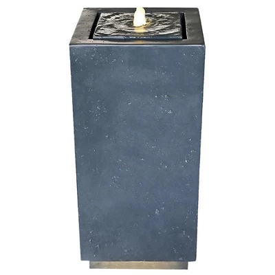 Design Toscano Modern Columnar Bubbling Garden Fountain