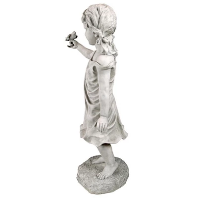 Design Toscano Mary Frances And Her Feathered Friends Garden Girl Statue - Image 2