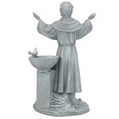 Design Toscano St. Francis's Garden Blessing Sculpture - Gray - Image 4